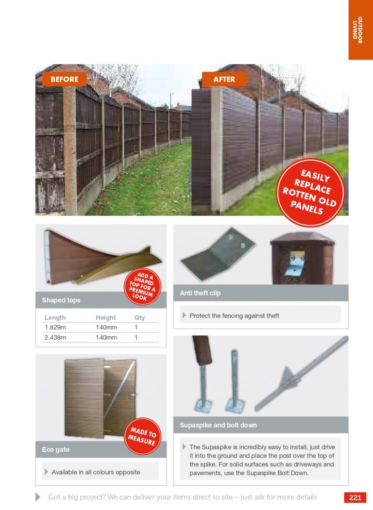 ECO FENCING 1.8M CONVEX TOP UPVC Shop