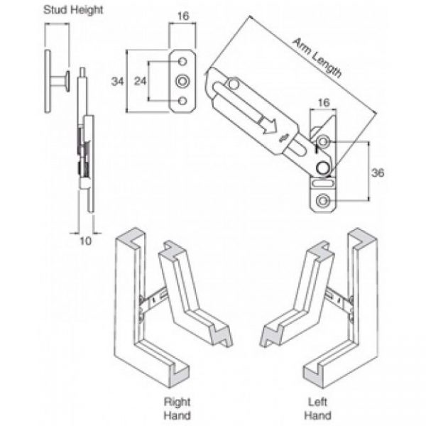 CONCEALED RESTRICTOR 12.5MM STUD PLATE - Image 2