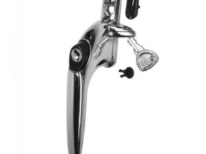 9MM KEY LOCKING LEFT HANDED COCKSPUR WINDOW HANDLE - ALL COLOURS