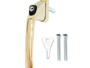 SCHLOSSER TECHNIK APTO INLINE KEY LOCKING ESPAG WINDOW HANDLES - GOLD