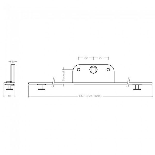 OFFSET WINDOW ESPAGNOLETTE LOCK WITH 8MM MUSHROOM CAMS - ALL SIZES - Image 2