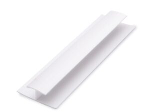 White PVC Decor Cladding 10mm H Joining Trim