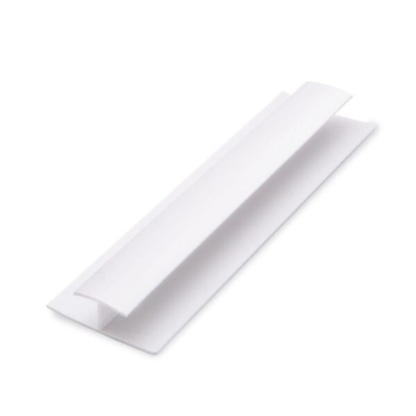 White PVC Decor Cladding 10mm H Joining Trim