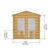 Shire Maulden 2.4m x 3.2m Log Cabin Summer House (19mm) - Image 2