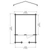 Shire Maulden 2.4m x 3.2m Log Cabin Summer House (19mm) - Image 4