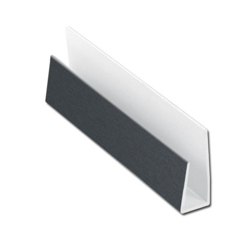 Hollow Soffit J-Trim Anthracite Grey Woodgrain