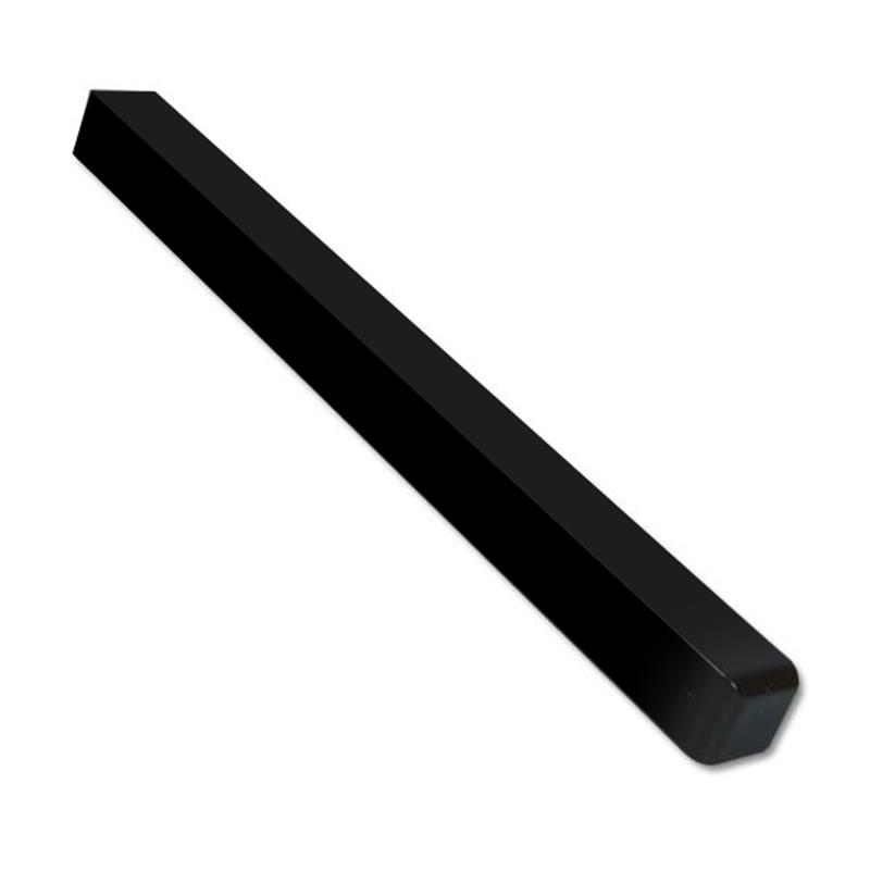 Square Fascia Corner 500mm (Plain Black)