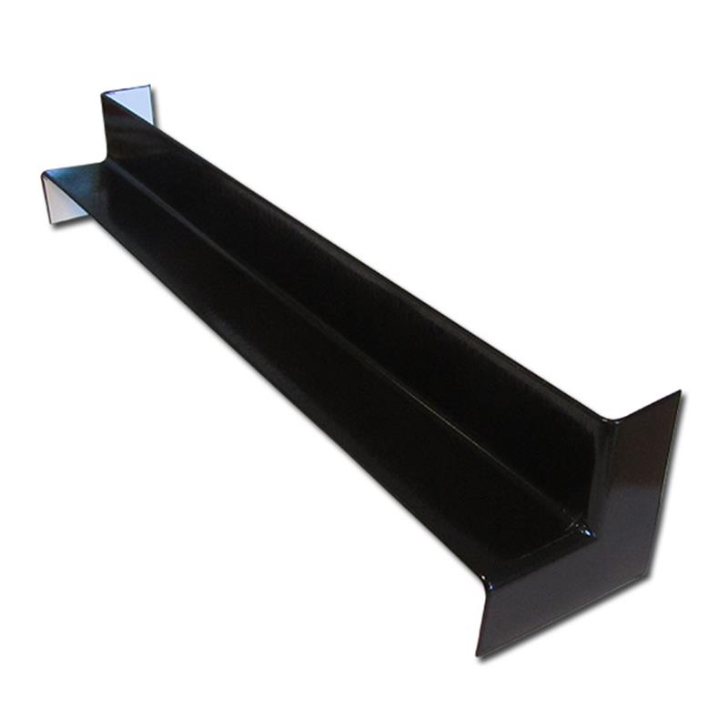 Square Fascia Corner Int D/Ended 500mm (Plain Black)