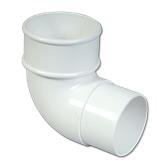 Round Downpipe Offset Bend 90 Deg (White)